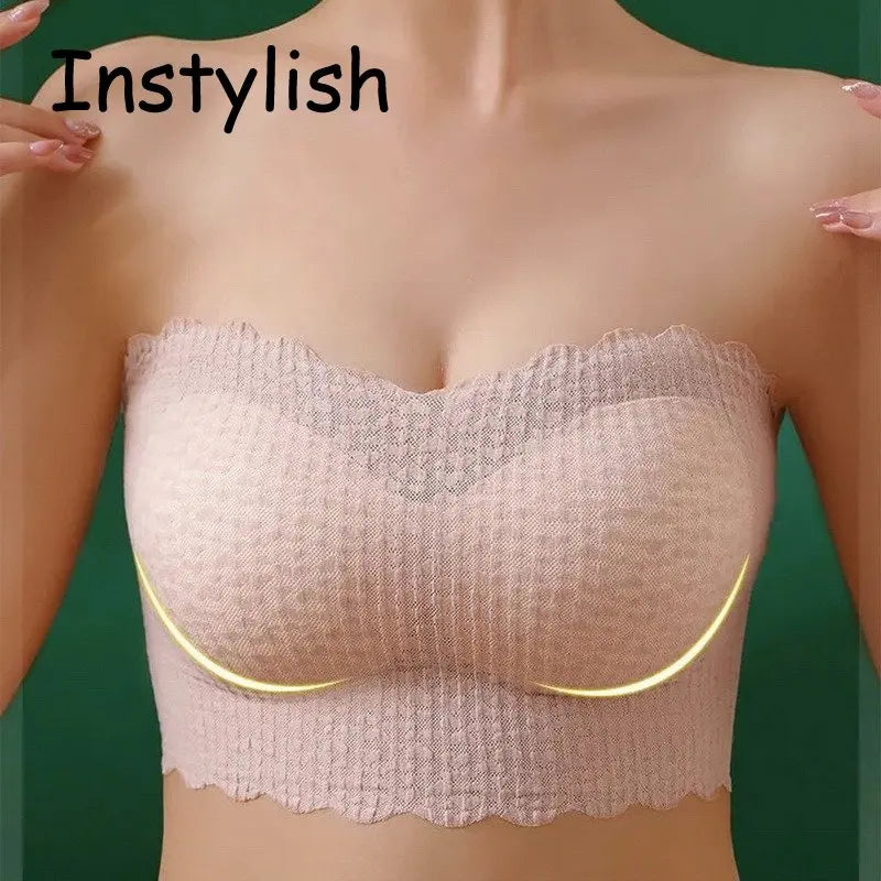 Sexy Invisible Bra Tube Tops Strapless Bras Seamless Bralette Wireless Wedding Brassiere Push Up Underwear Women'S Lingerie