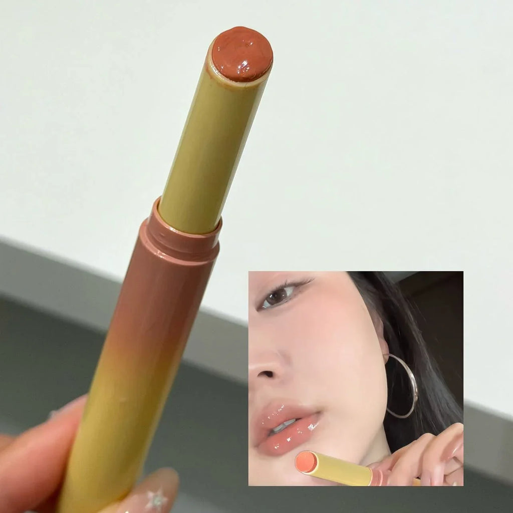Clear Water Light Solid Lip Gloss Jelly Watery Pink Lipstick Pencil Moisturising Mirror Shimmer Korean Lips Makeup Cosmetics