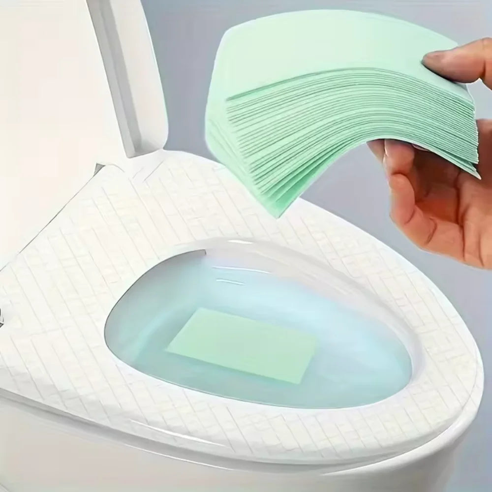 Disposable Natural Floral Scent Toilet Cleaning Sheets Powerful Stain Remover Odor Eliminator Long Lasting Fragrance Stain