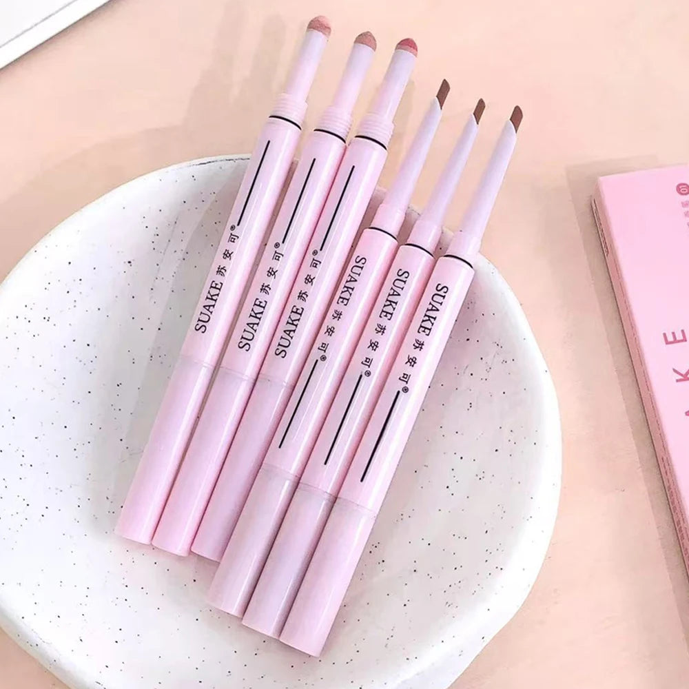 Dual End Glitter Matte Aegyosal Pen Brightening Highlight & Shadow Stick Eye Makeup Lying Silkworm Eyeliner Gel Pencil 애교살 펜