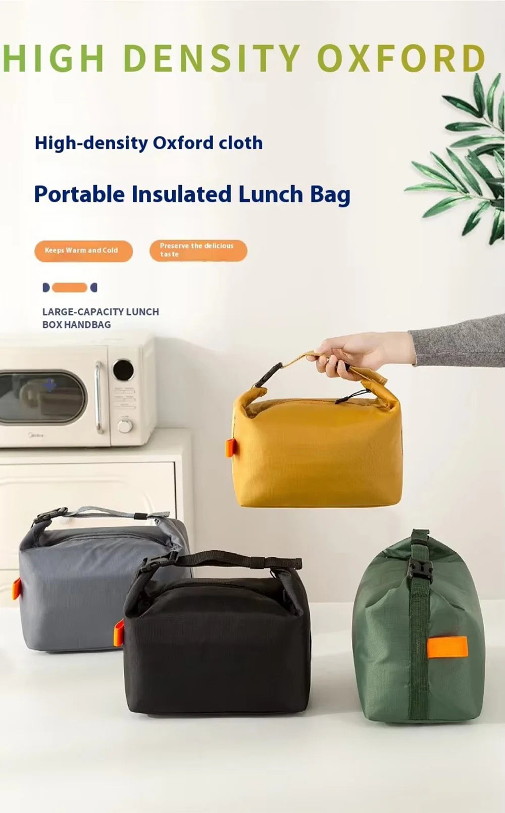 Fiambrera minimalista japonesa, bolsa Bento isotérmica de papel de aluminio grueso para el trabajo, la escuela, picnic, paquete para exteriores