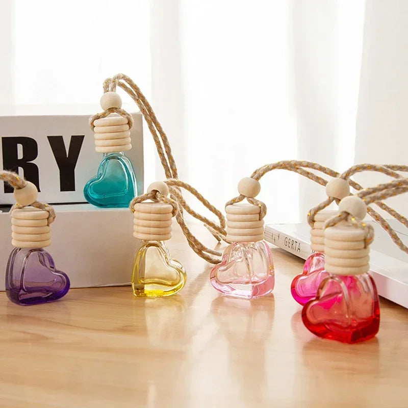 1pcs Perfume Bottle Ornament Hanging Empty Bottle Essential Oil Diffuser Fragrance Air Freshener Scent Car Interior Accessory