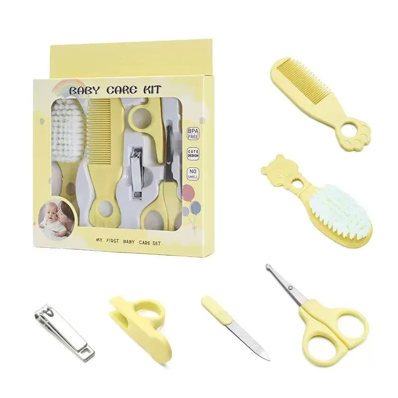 Baby Grooming Kit For Newborns BPA Free Safe Tools Comb Brush Nail Clippers Scissors