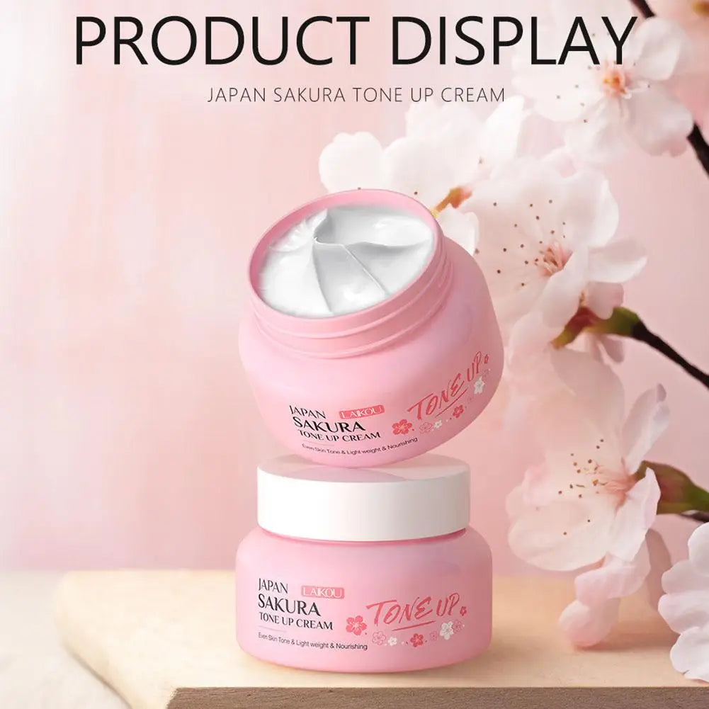 Facial Moisturizer Tone-up Cream,Sakura Essence Glow Moisturizer Cream 1.06 Fl OZ Hydrating Smooth Dry Skin Nourishing Skin Care