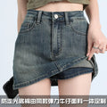 New Adult Thin Denim Skirt College Student High-waist Bodycon Shorts Women's Sexy Denim Skirt Girl's A-line Skirt Women's Shorts