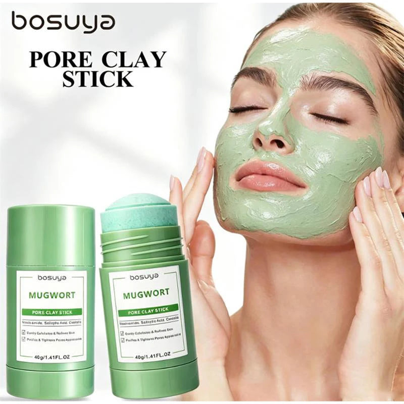Deep Cleansing Mugwort Volcanic Mud Mask Stick Remove Blackheads Pore Control Oil Balancing Facial Clay Mask Gentle Skin Care
