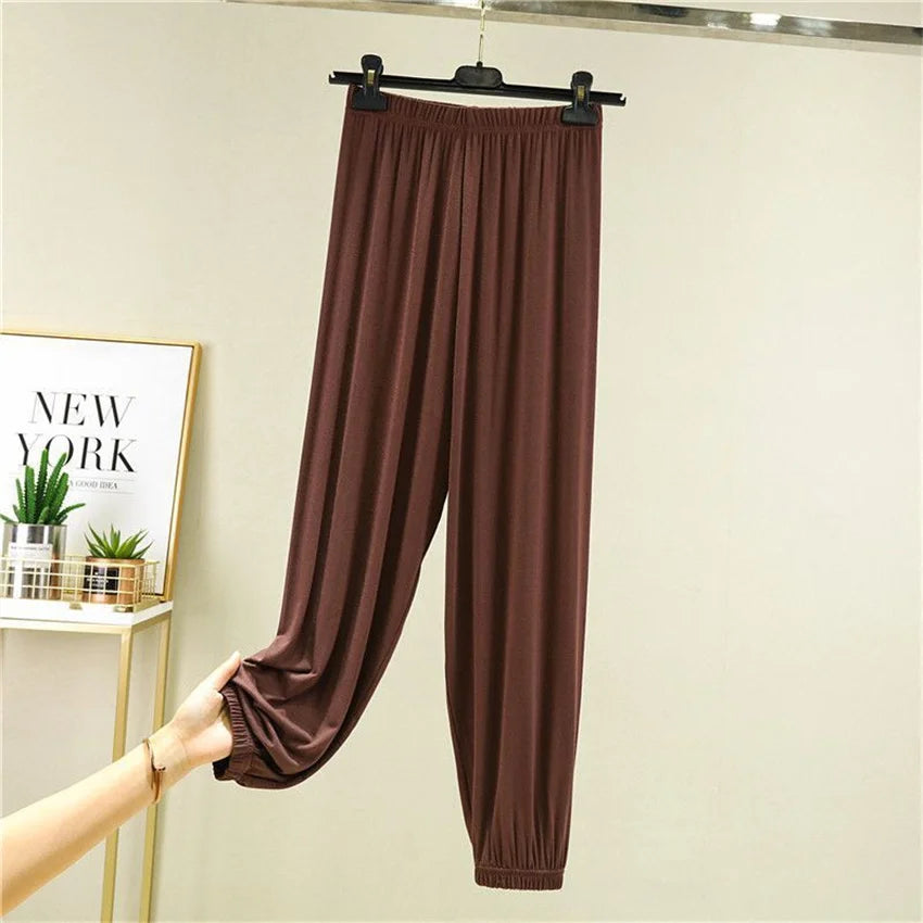 Women's Modal Harem Yoga Pants - High Waist Loose Casual Pants
