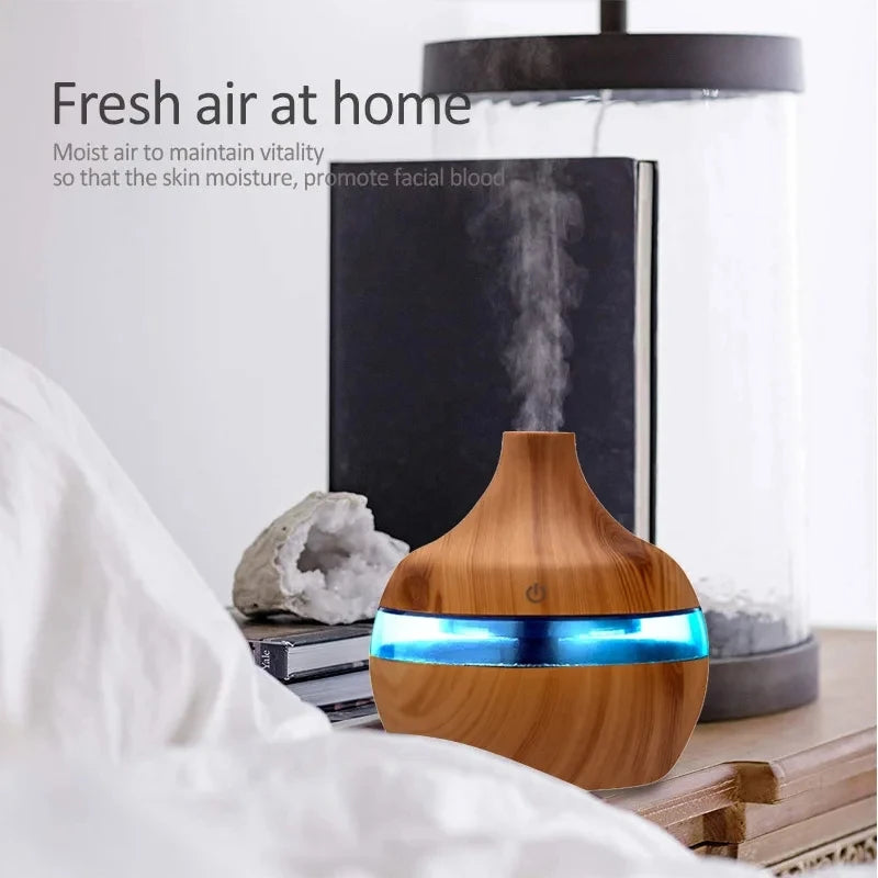 Suncolourful Ultrasonic Aroma Diffuser and Humidifier - 300ml Wood