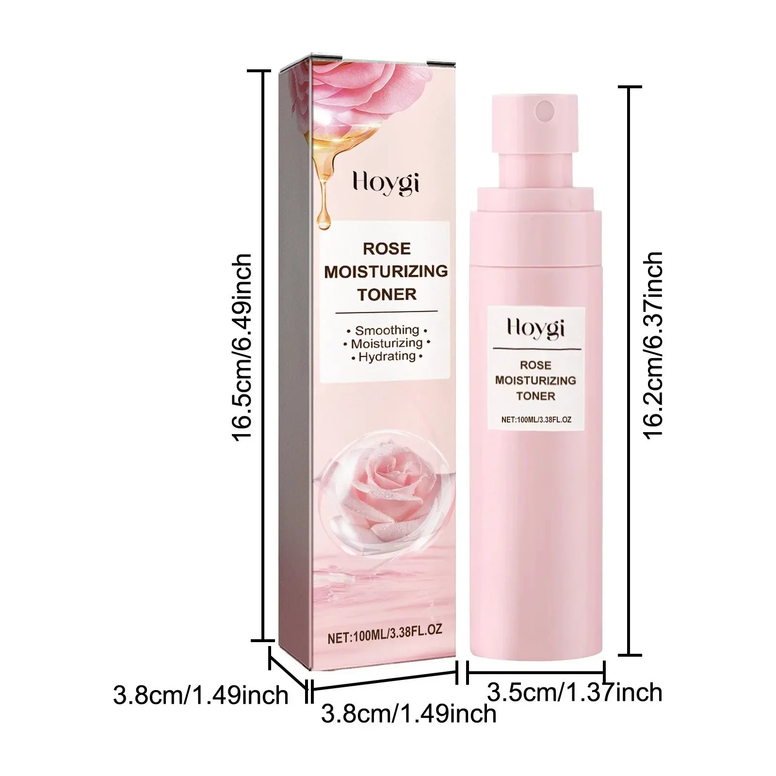 Rose Water Facial Spray Moisturizing Toner for Dry Skin Pore Minimization Bridal Skin Care Pre-Wedding Prep Facial Mist