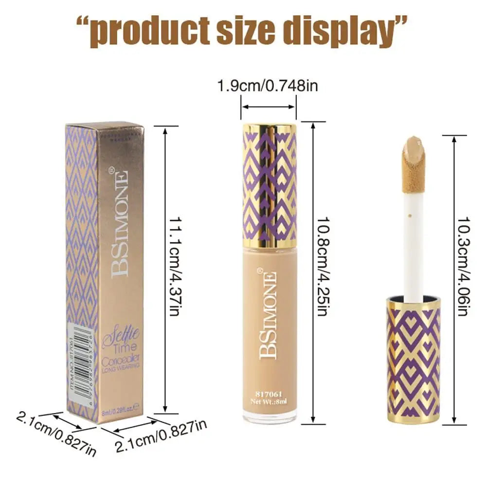Korean Brand Natural Lasting Concealer Matte Oil Control High Cover Tears Acne Marks Spots Waterproof Liquid Foundation Makeup