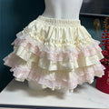 Streetwear Y2k Lolita Sweet Ballet Puff Cake Skirt Women Skirts A-line Harajuku Elastic High-waist Skirt Ruffled Design Clothing