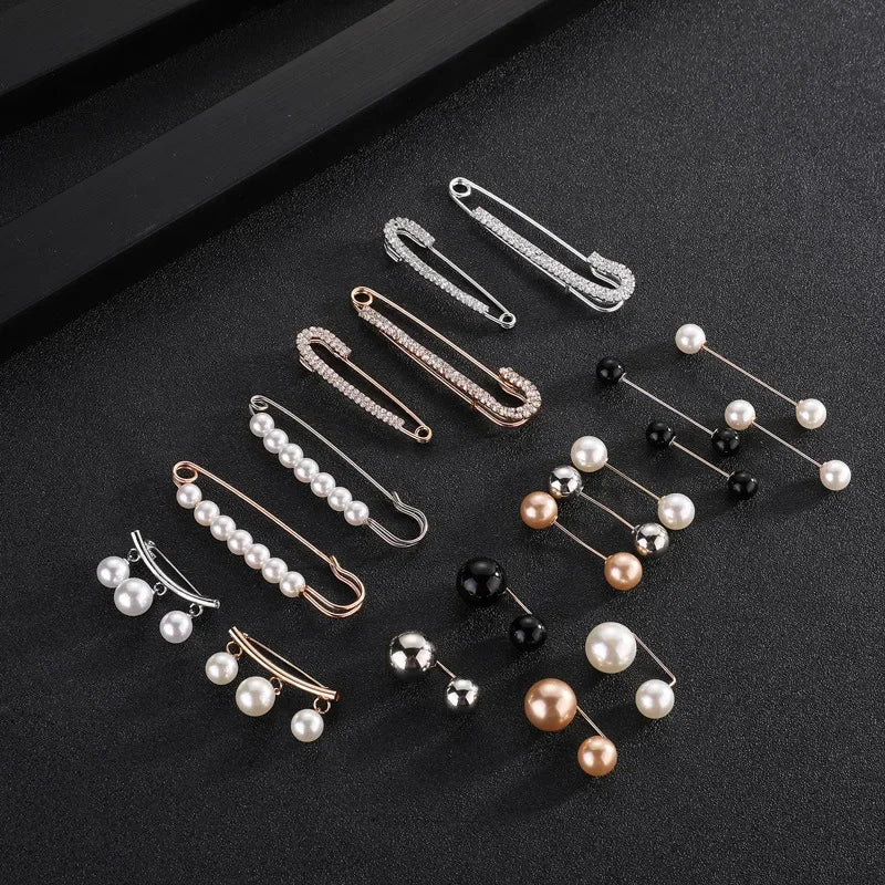 Detachable Metal Pins Fastener Pants Pin Exquisite Elegant Brooches For Women'S Sweater Cardigan Clip Coat Summer Dress Jewelry