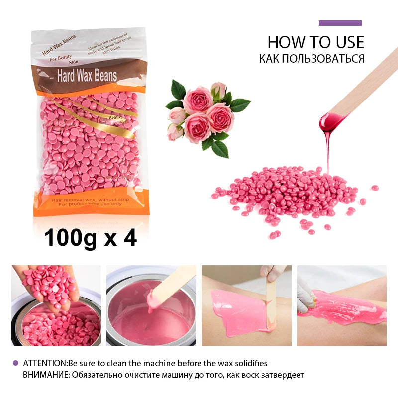 1000g/200g/50g Painless Hot Film For Body Hairs Removal Beans Hard Waxing Wax Beans Waxing Machine Bikini Face Legs Hair