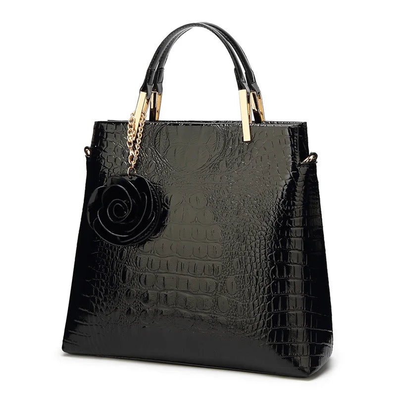 ABQP Women's Crocodile Pattern PU Leather Shell Shoulder Bag