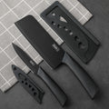 Kitchen knife set, including cleaver, chef's knife, and fruit knife, with knife block, suitable for peeling meat and vegetables