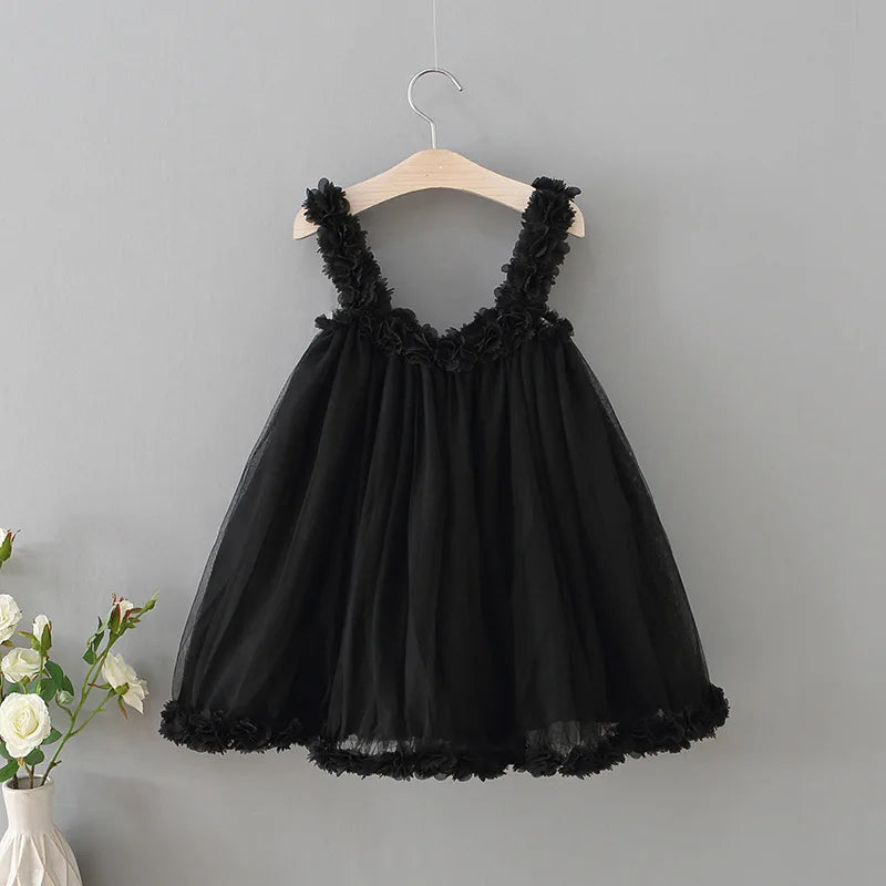 HETISO Girls Princes Lace Dresses Baby Kids Sling Wedding Party Ball Gown Costume For 1-6 Years