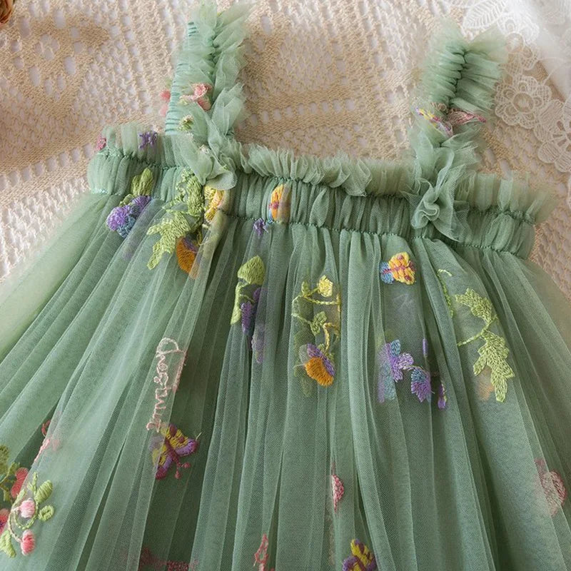 Girls' Floral Tulle Baby Dress
