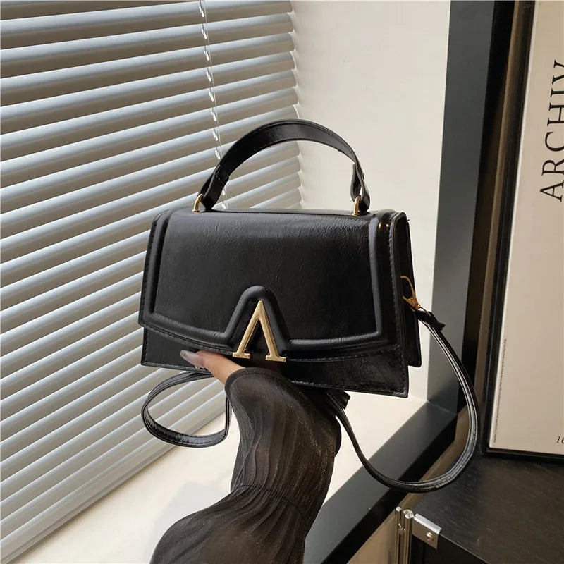 Candy Colored Minimalist Crossbody Shoulder Bag - PU Leather