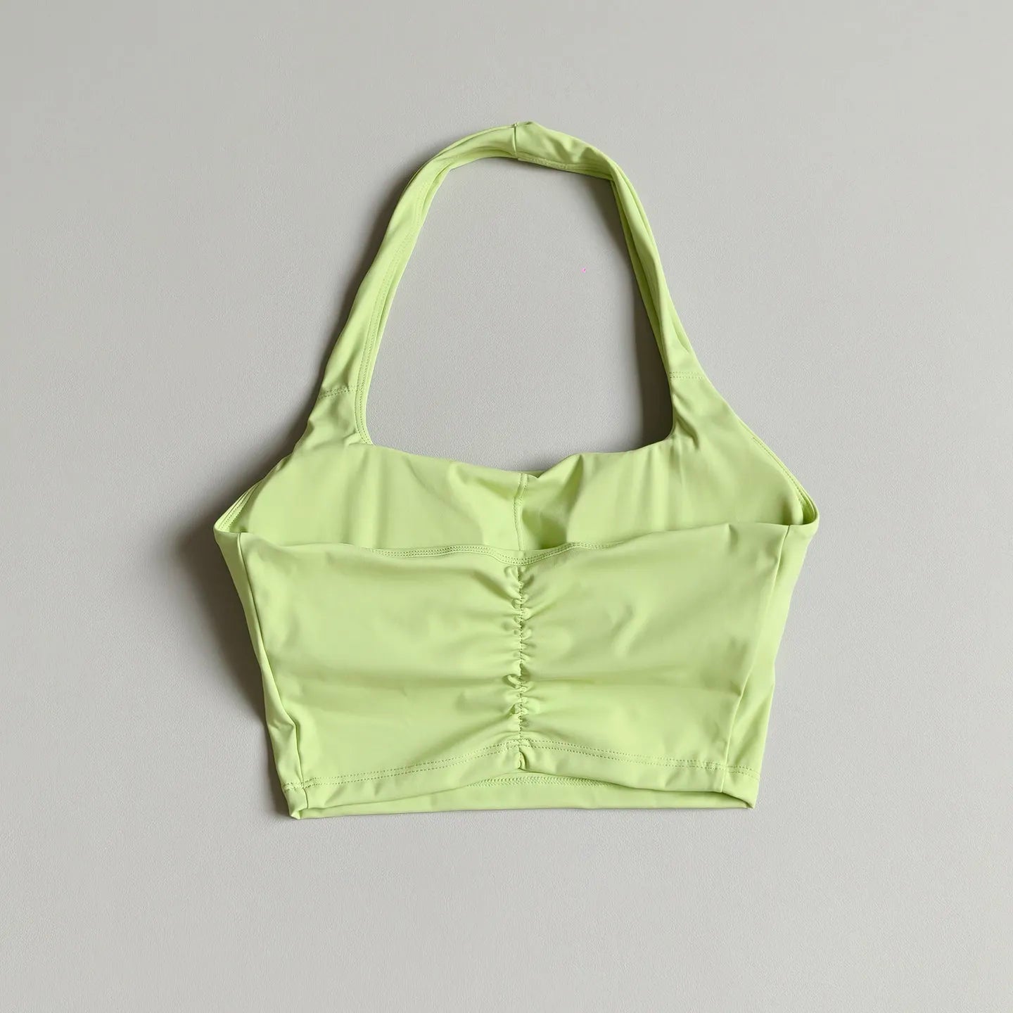 Women's Halter Neck Yoga Vest with Chest Pad Quick-Drying Breathable Sports Bra for Gym Fitness Pilates Running Training