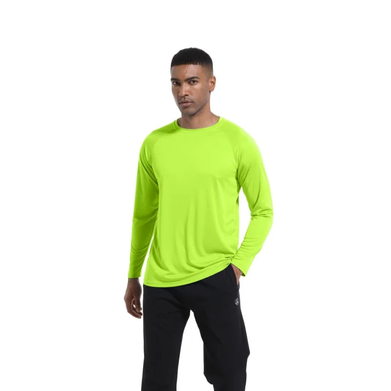 Men Long Sleeve t-Shirt Upf 50+ Sun Protection Shirts Tops Breathable Hiking Fishing t-Shirts Casual Tees Man Clothes Streetwear
