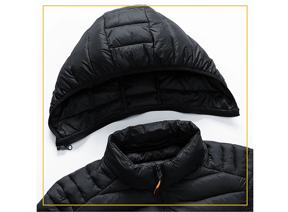 Winter Men's Warm Down Parkas Fashion Men Cotton Thick Hooded Coats Men Windbreaker Snow Thermal Padded Jackets Clothing 8XL