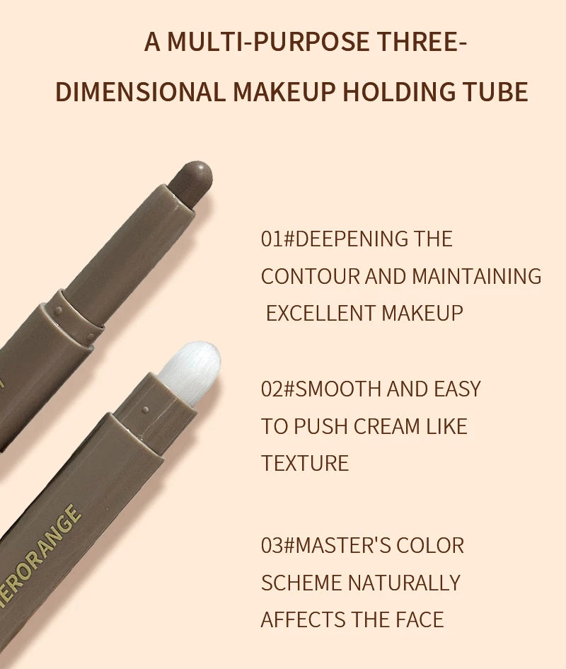 Herorange Valentine's Day Gift Contour Stick - 2-in-1 Nose & Face Sculpting Pen with Brush, Suitable for All Skin Types