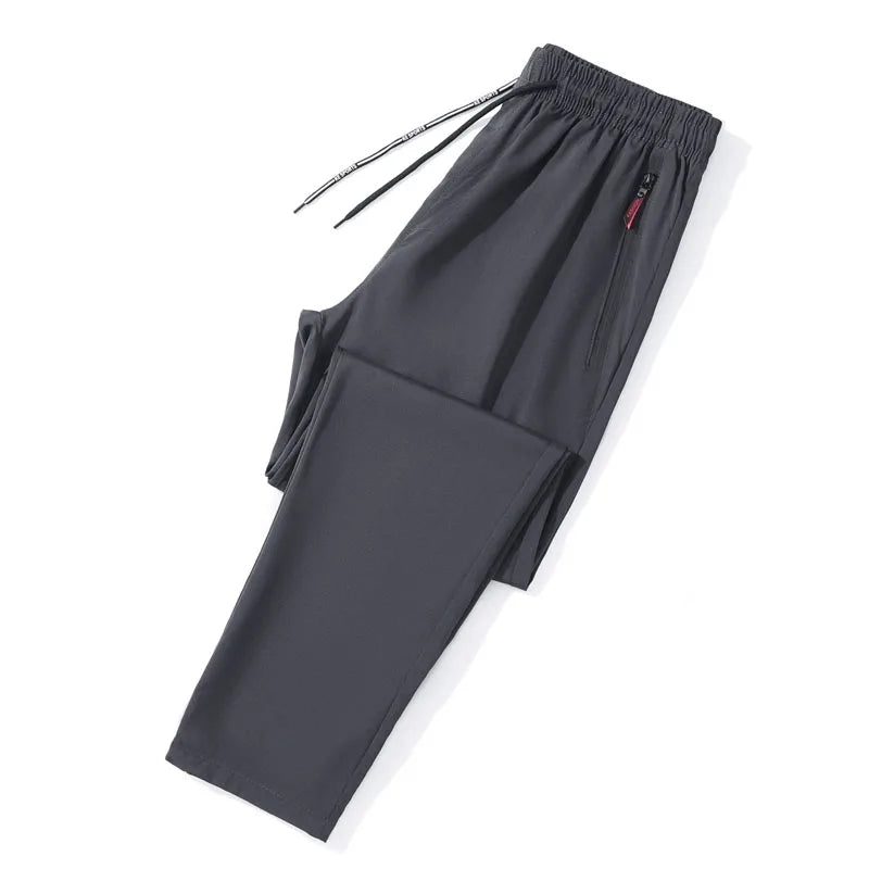 Men's Casual Pants Stretch Slim Fit Elastic Waist Jogger Korean Classic Blue Black Gray Male Brand Trousers Plus Size