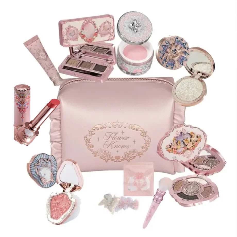 Flower Knows Makeup Set Midsummer Fairytales Flowerknows Foundation Little Angel Highlight Strawberry Rococo Lip Glaze 11pcs Kit