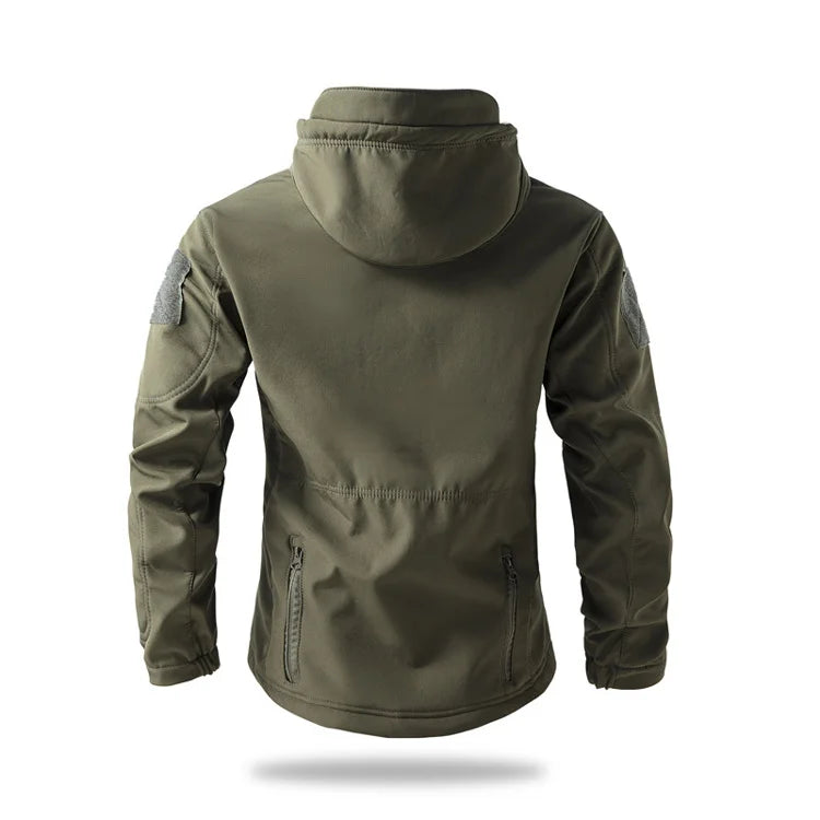 Lurker Shark Skin Soft Shell Tactical Jacket Men Waterproof Fleece Hooded Coat Hunt Clothes Autumn New Outdoor Camouflage Jacket