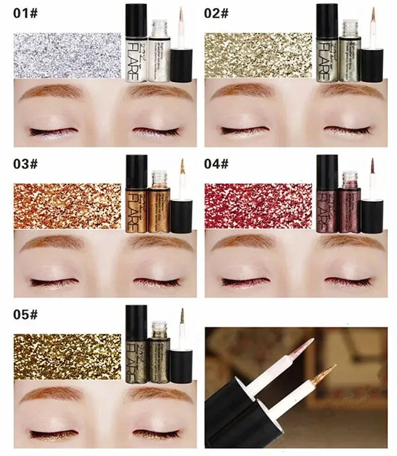 Professional Makeup Silver Rose Gold Color Liquid Glitter Eyeliner New Shiny Eye Liners for Women Eye Pigment Korean Cosmetics
