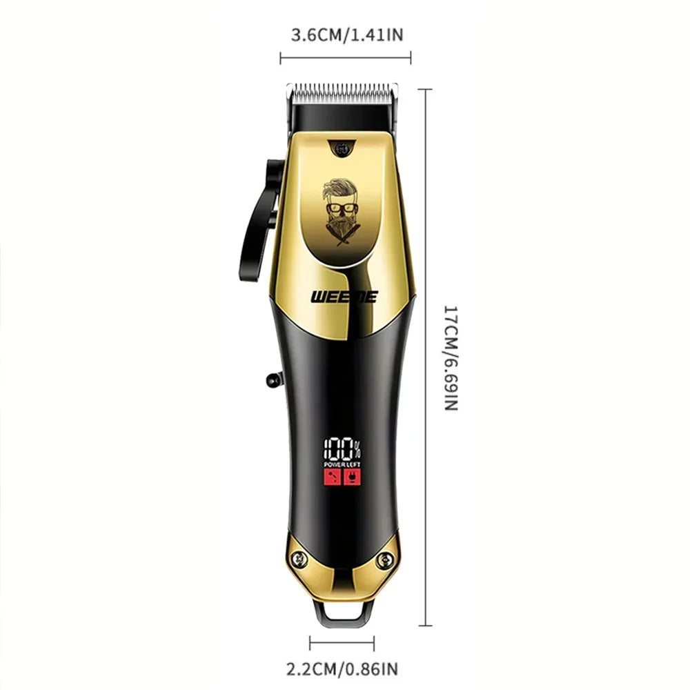 Vintage Men's Electric Hair Clipper Rechargeable Beard Trimmer with Foot Hair Trimmer Kit USB Fast Charging Hair Clipper