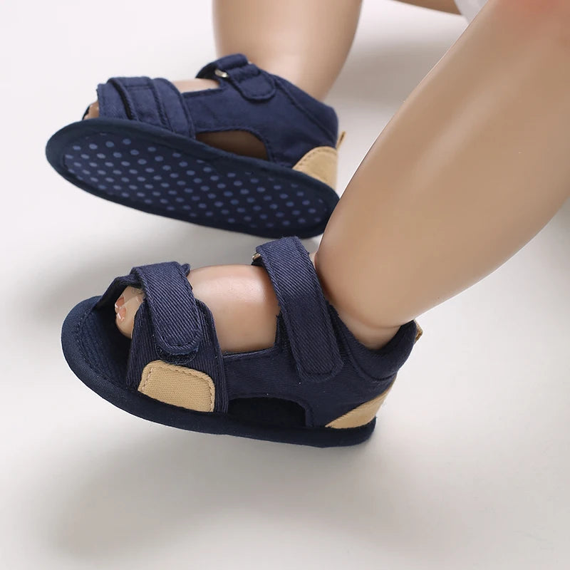 Baby Girls First Walker Sandals - Butterfly Knot Soft Cotton Sole