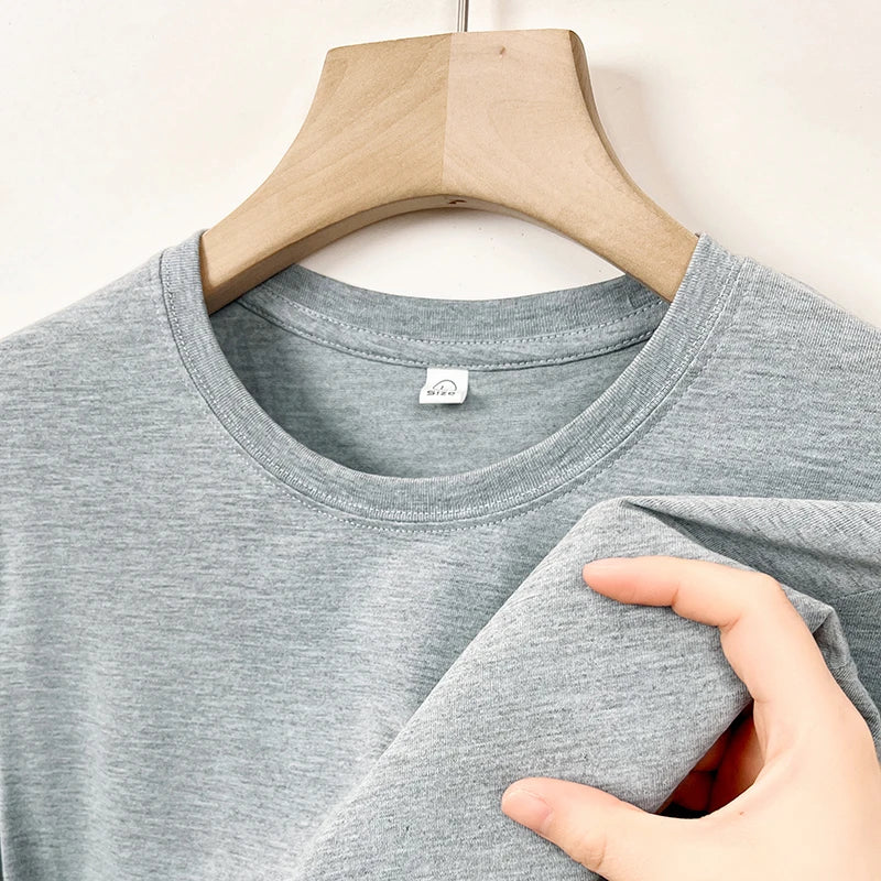 2025 New Men's Korean Casual Cotton Short Sleeved Round Neck T-shirt Summer Fashionable and Comfortable Versatile Top