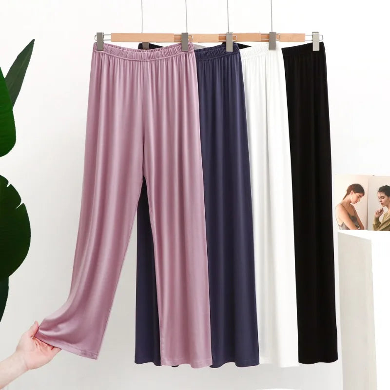 Women's Modal Pajama Pants - Loose Elastic Waist Loungewear