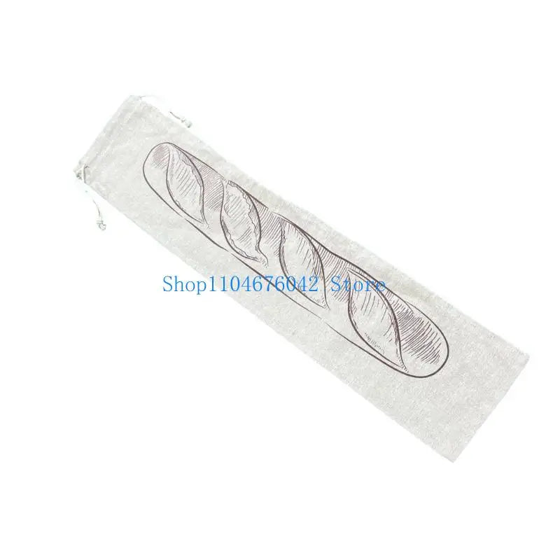 652F Bolsas de Lino Prácticas con Cordón para Pan Envasado Sostenible y Transpirable Perfectas para Pan, Frutas y Aperitivos