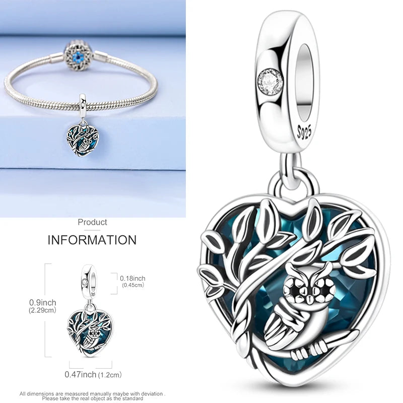 925 Sterling Silver Heart Infinity Charm Bead For Pandora Style Bracelets Gift For Her