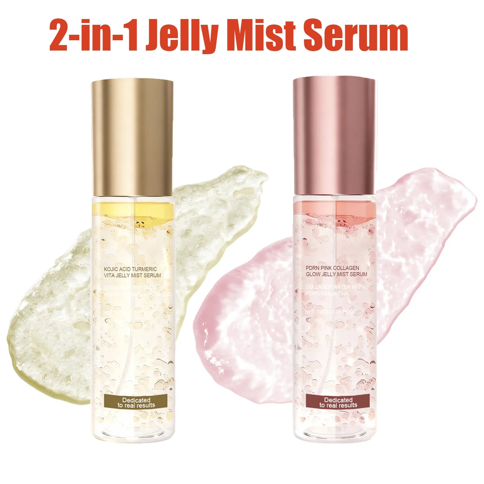Jelly Mist Serum Brightening Firming Hydrating Face Spray Smoothing Facial Hyaluronic Acid Collagen Moisturizing Skincare Set