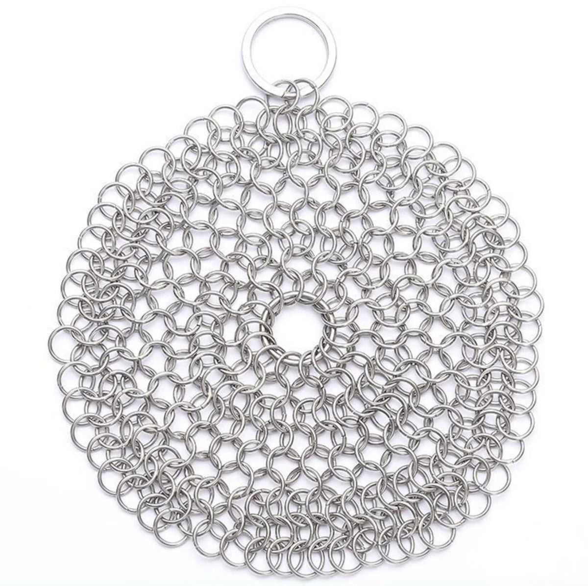 Stainless Steel Chainmail Cast Iron Pot and Pan Cleaner Scrubber