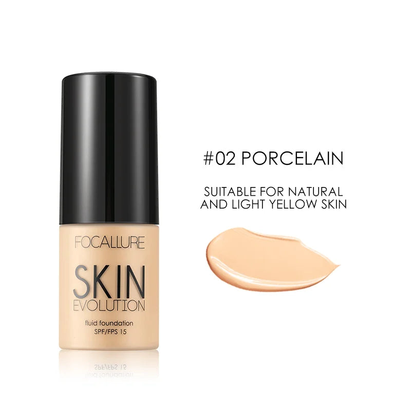 Focallure Base Face Liquid Foundation Cream Full Coverage Concealer Oil-Control Moisturizing Foundation Cream Makeup For Women'S