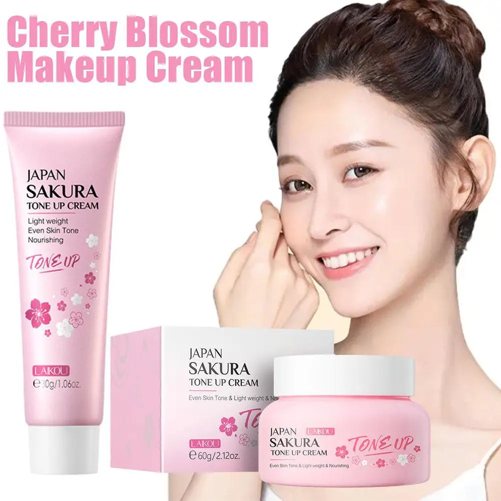 Facial Moisturizer Tone-up Cream,Sakura Essence Glow Moisturizer Cream 1.06 Fl OZ Hydrating Smooth Dry Skin Nourishing Skin Care