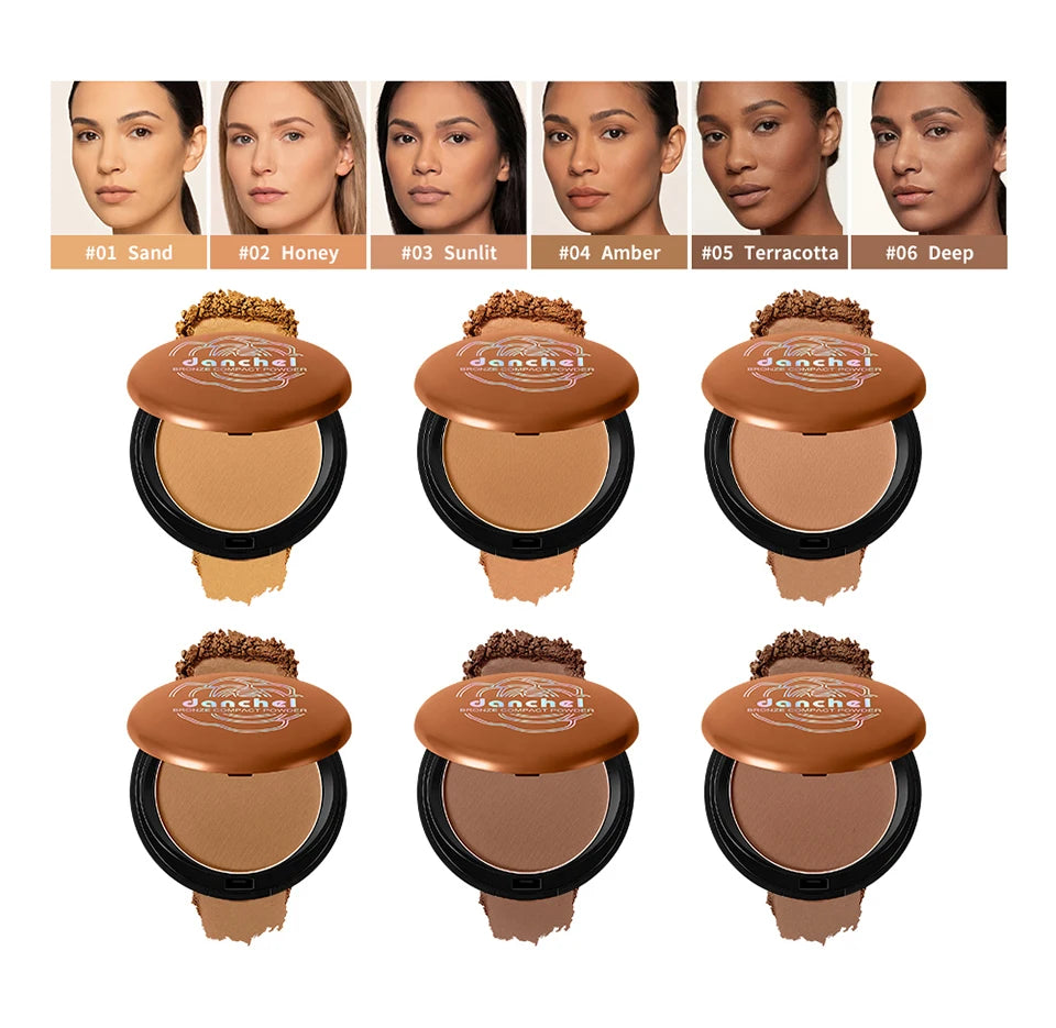 Long Lasting Compact Powder Waterproof Sweatproof Soft Matte Oil Control Setting Powder Face Makeup Cosmetic
