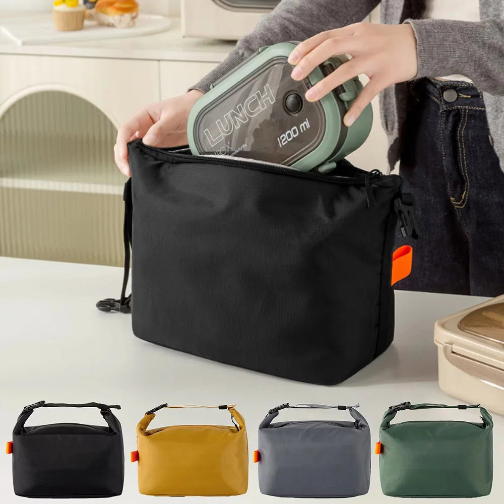 Fiambrera minimalista japonesa, bolsa Bento isotérmica de papel de aluminio grueso para el trabajo, la escuela, picnic, paquete para exteriores