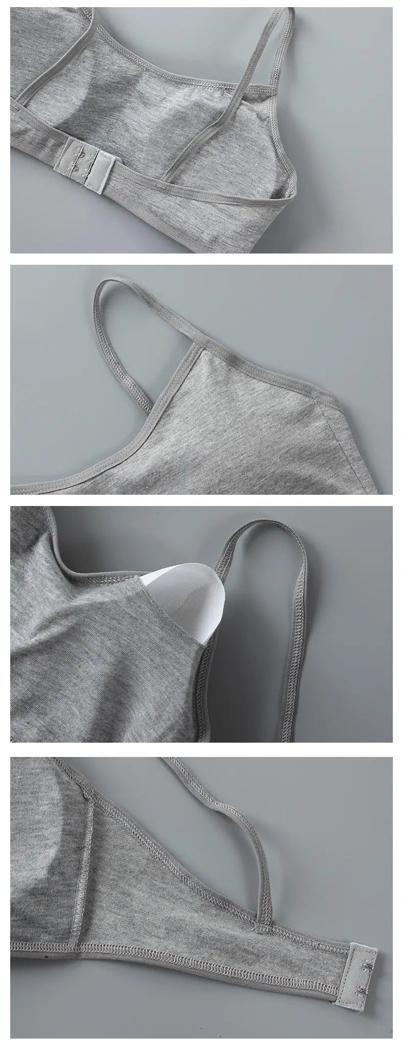 1PC New Teenage Girls Small Bras Back Buckle Young Children Underwears Student Girls Solid Kids Sports Training Bra Padded Vests