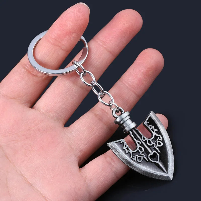 JoJos Bizarre Adventure Keychain Jotaro Kujo Arrow Pendant Metal Charm For Anime Fans Cosplay Gift