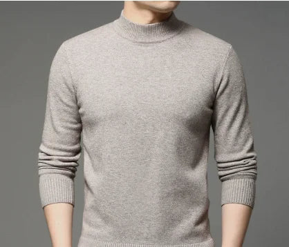 Mens Casual Knit Sweater Premium Warmth With Customizable Fit For Men And Everyday Comfort