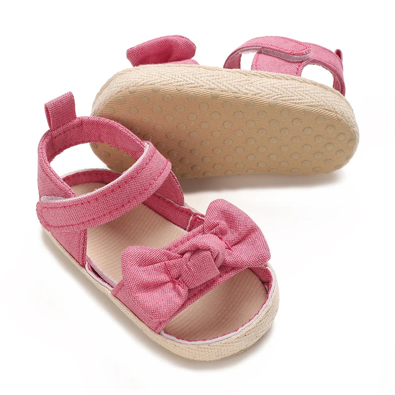 Summer Girls Baby Shoes Fashionable and Cute Casual Sandals Soft Cloth Sole Comfortable and Lightweight Walking Shoes
