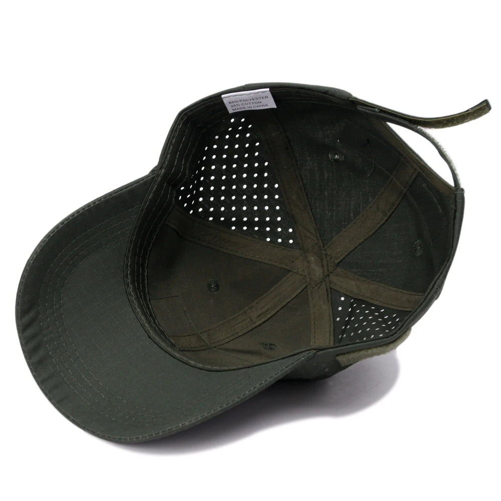 1/2Pcs New Men Camouflage Baseball Cap Breathable Sunscreen Hat Outdoor Sports Hunting Hiking Camping Beach Fishing Sun Hat