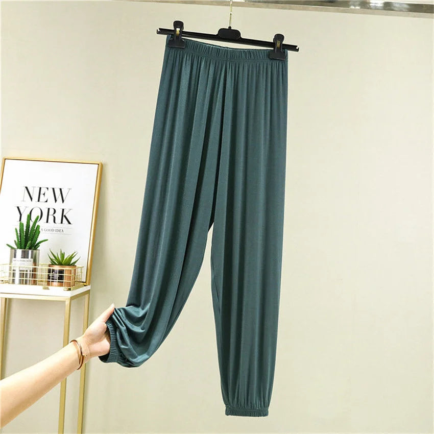 Women's Modal Harem Yoga Pants - High Waist Loose Casual Pants