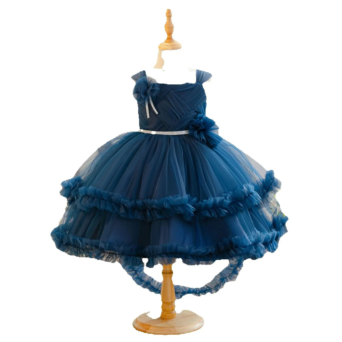 HETISO Baby Girls Princess Dress Summer Tulle Sleeveless Kids Wedding Birthday Party Performance Gown Costumes For Kids