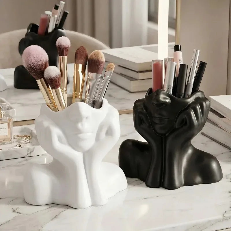 New Face Shape Makeup Brush Holder Human Body Art Styling Office Organizers Multifunctional Makeup Brush Holder Storage Box